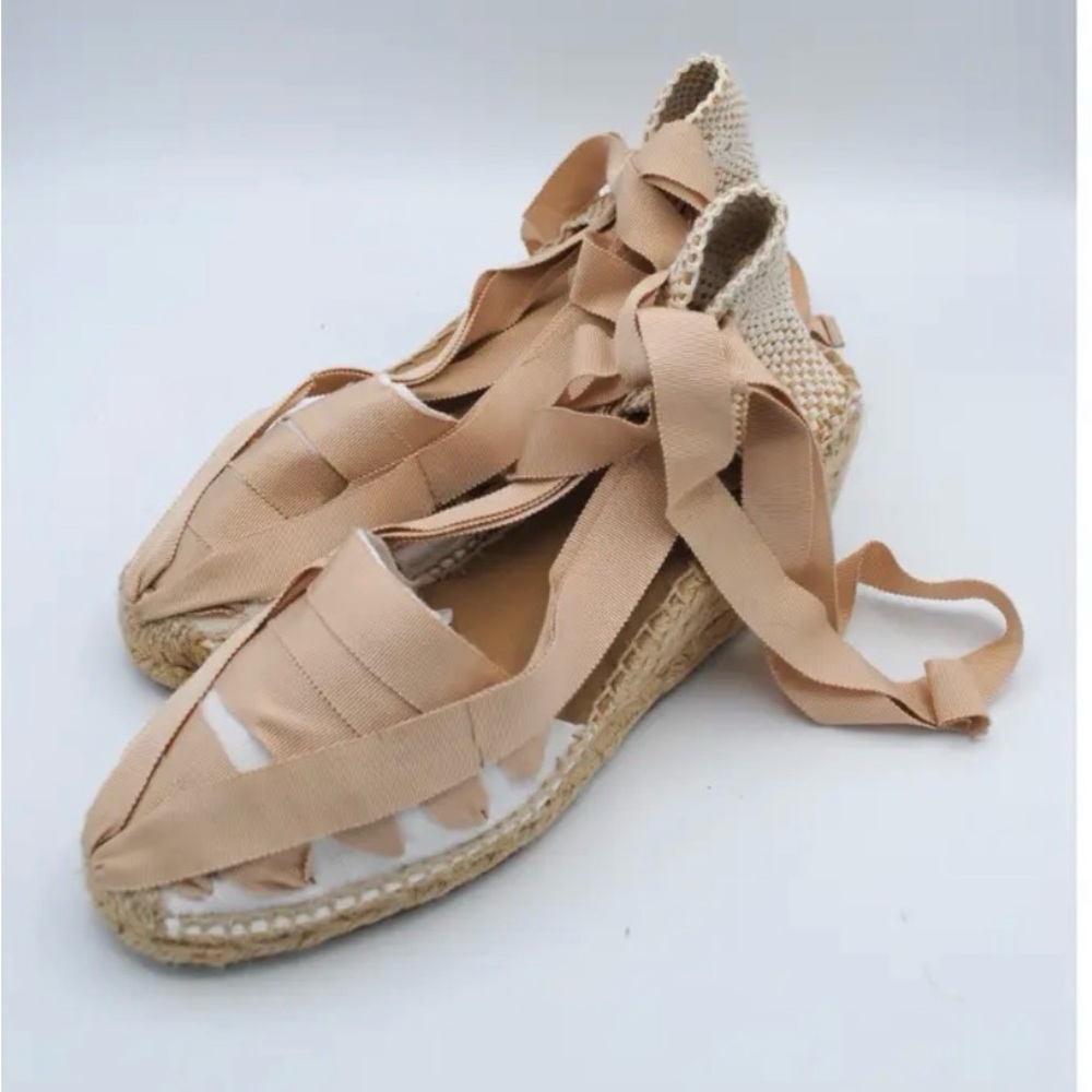 Es Par Ta Elegant Beige Espadrille Flats
